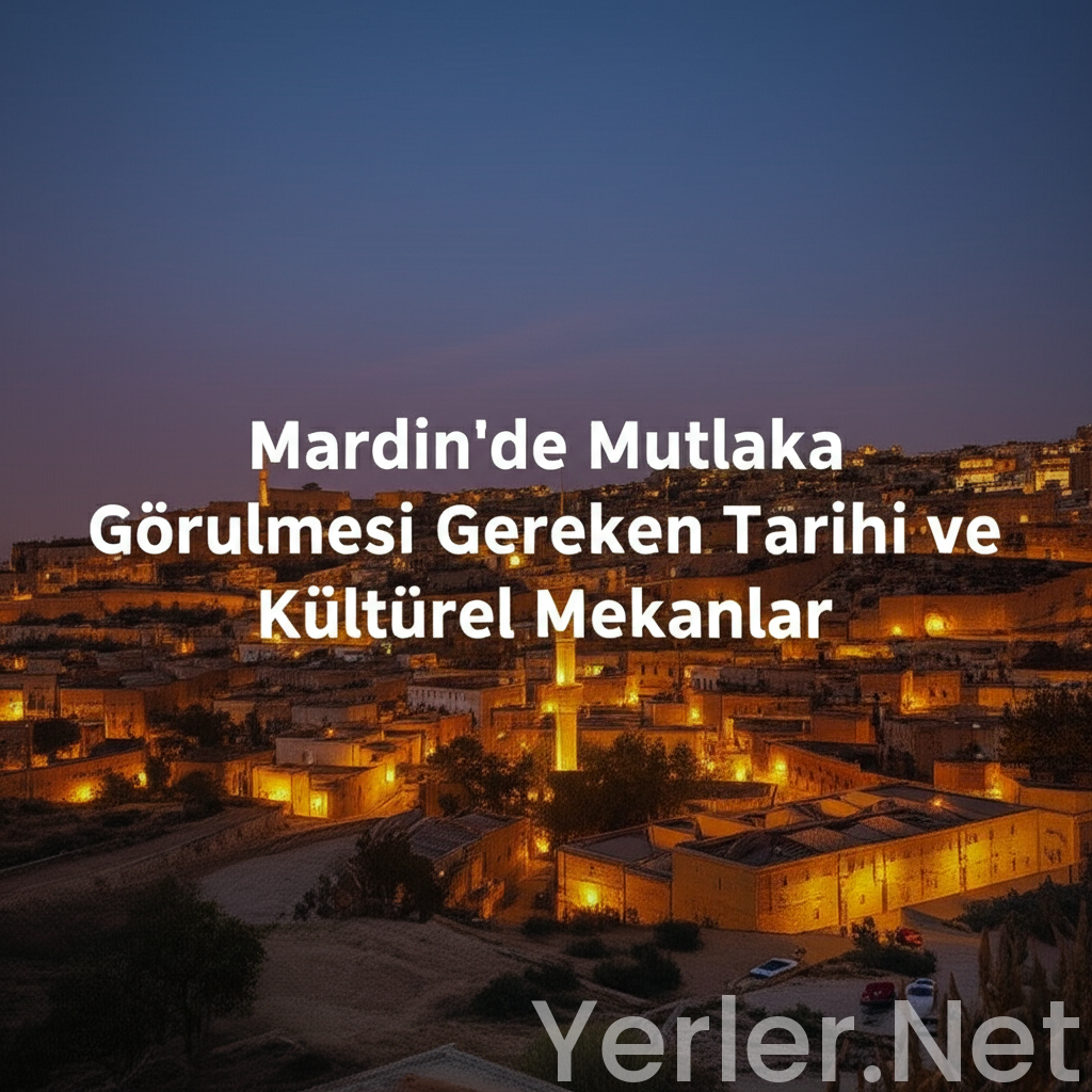 Mardin'de Mutlaka Görülmesi Gereken Tarihi ve Kültürel Mekanlar